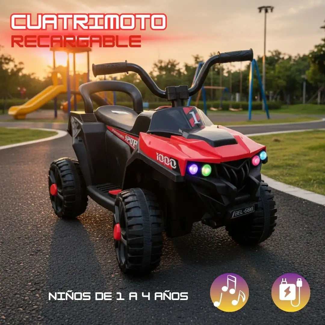 CUATRIMOTO RECARGABLE®️Niños de 1 a 4 años