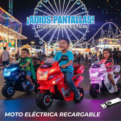 MOTO ELÉCTRICA RECARGABLE®️PARA NIÑOS DE 1 A 3 AÑOS