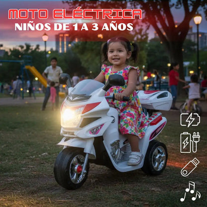 MOTO ELÉCTRICA RECARGABLE®️PARA NIÑOS DE 1 A 3 AÑOS