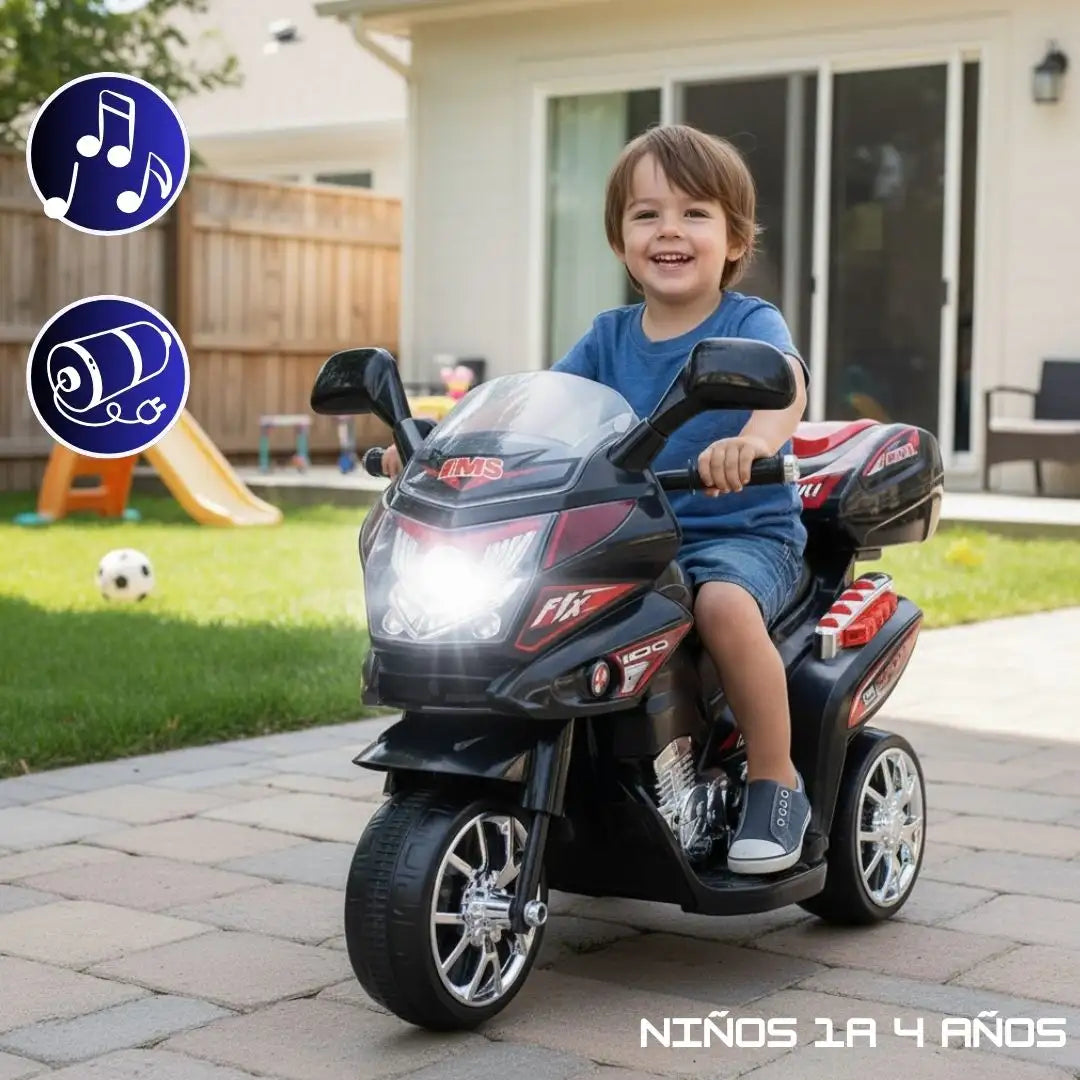 MOTO ELÉCTRICA RECARGABLE®️PARA NIÑOS DE 1 A 3 AÑOS